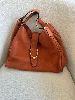 Gucci Soft stirrup nubuck leather hobo bag/tote bag